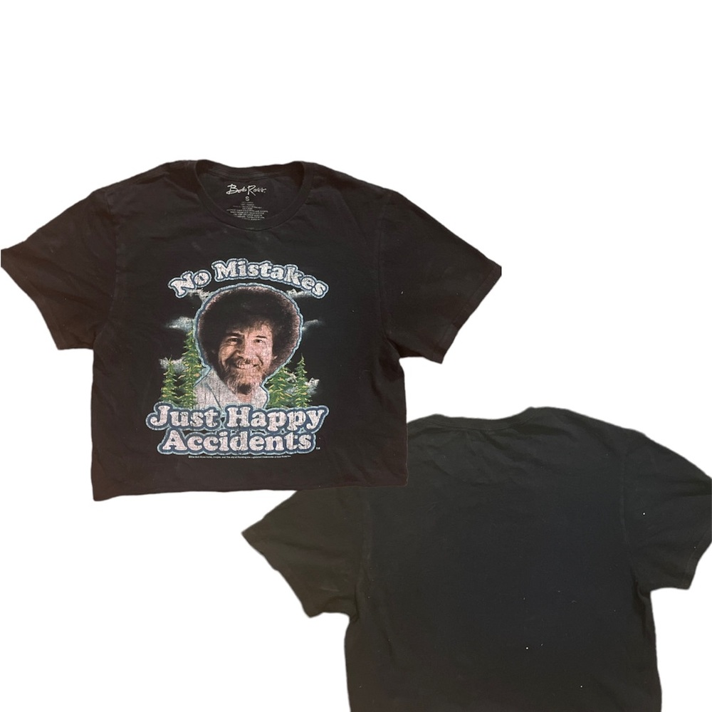 Bob Ross “HandCut” crop top